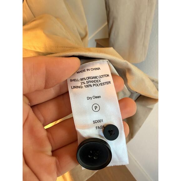 Quince Women's Comfort Stretch Trench Coat Light Khaki Size M - Picture 6 of 7